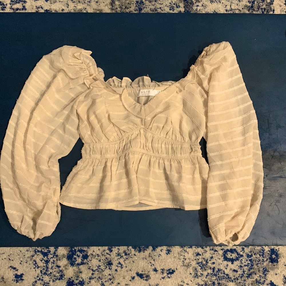 NWT: Puff sleeve off the shoulder blouse